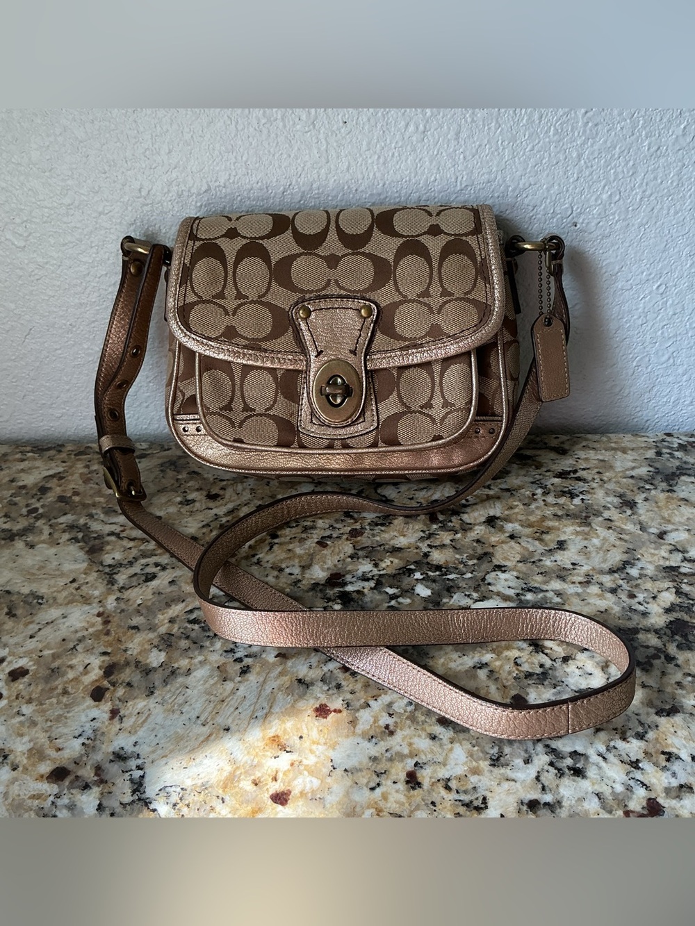 Coach Gold Penny Flap Crossbody Bag